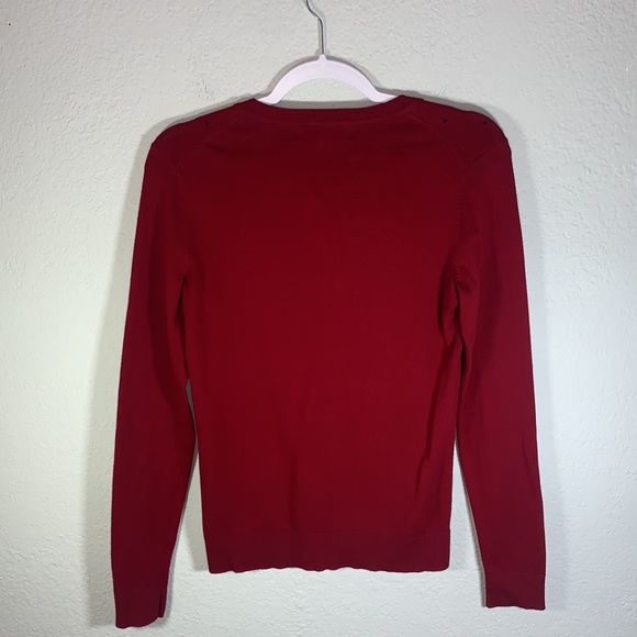 Karen Scott Red Button Down Polka Dot Cardigan Size Extra Small - Picture 11 of 12